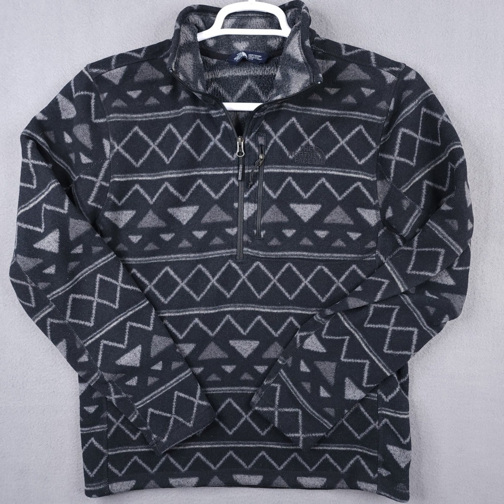 The North Face Medium Geometric Aztec Print Fleece Quarter Zip Pullover Jacket